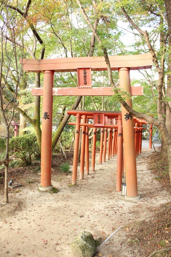 竈門神社也有稲荷神社，可拍海外旅客喜歡的紅色鳥居